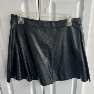 Faux leather skirt